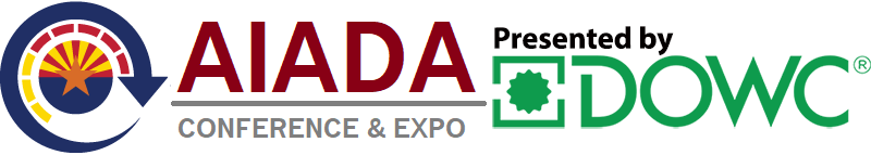 Logo for the Arizona Independent Automobile Dealers Association Conference & Expo presented by DOWC.